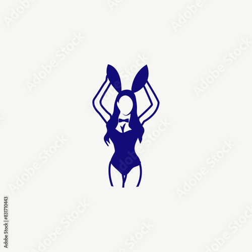 Minimalist Woman Cosplay Logo Icon Vector