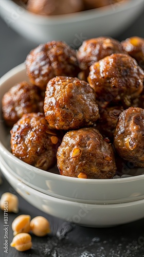 bowl of frozen meatballs on the table