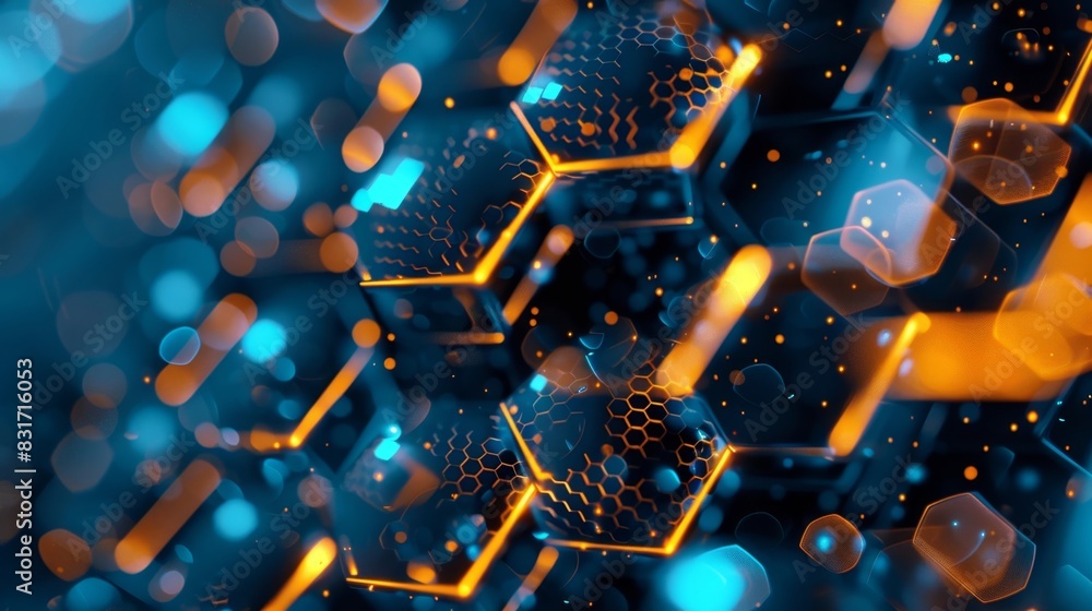 Fototapeta premium Each hexagonal cell in the honeycomb holds a piece of the puzzle forming a complete picture of valuable information.