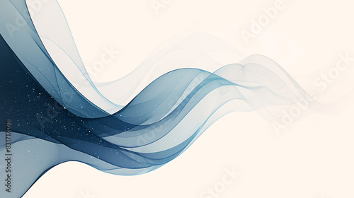 A stylish abstract background with fluid, curving forms in a monochromatic scheme, perfect for copy space