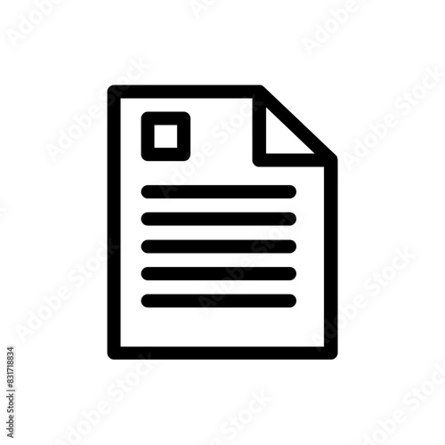 Note paper Education line icon