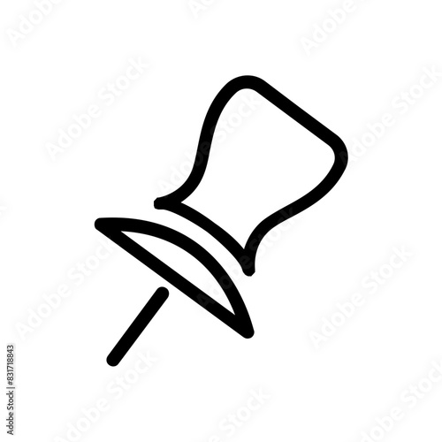Paper pin Education line icon