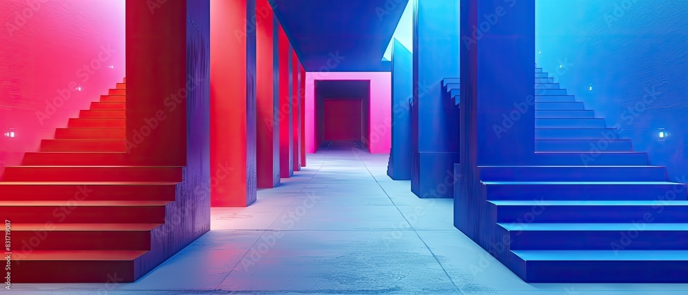 Symphony of Geometric Shapes: Abstract 3D Composition with Harmonious Lines, Curves, and Angles in a Futuristic and Minimalist Design Symphony of Geometric Shapes: Abstract 3D Composition with Harmonious Lines, Curves, and Angles in a Futuristic and Minimalist Design