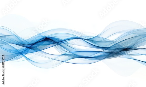 abstract blue wallpaper with artistic and fuzzy lines on a white background 