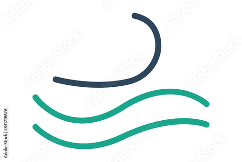 Wind icon. icon related to utilities. line icon style. utilities elements vector illustration