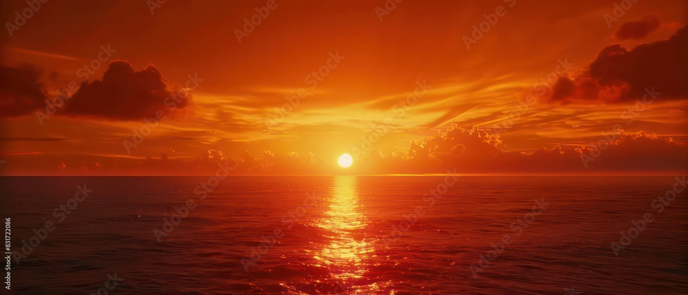 sunset wallpaper with the sun lying down in the sea sunset wallpaper with the sun lying down in the sea