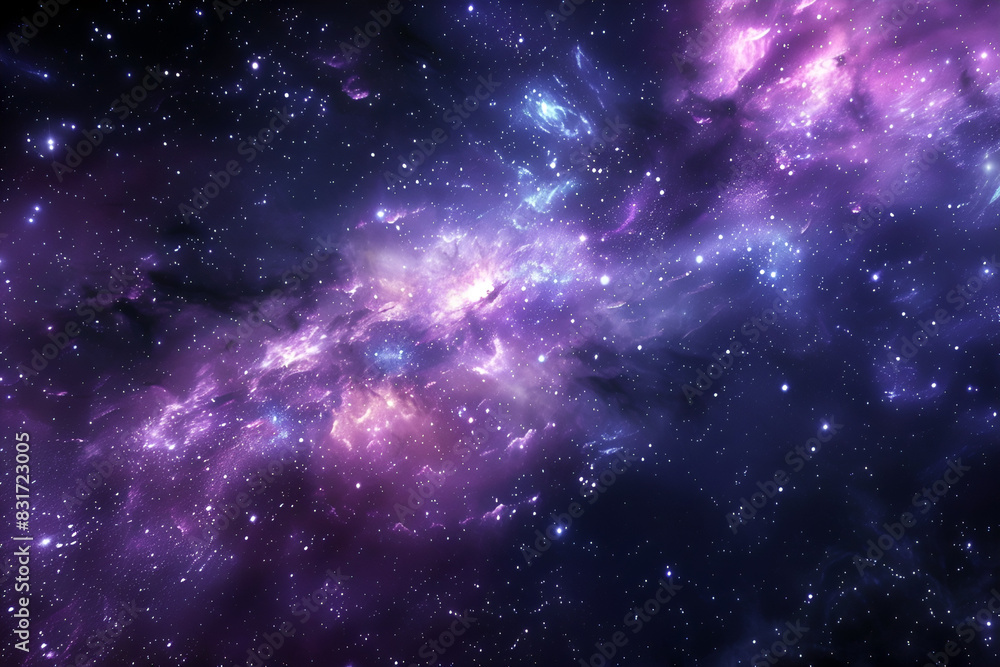 Fototapeta premium beautifully designed illustrations of galaxies, stars and nebulae in the universe