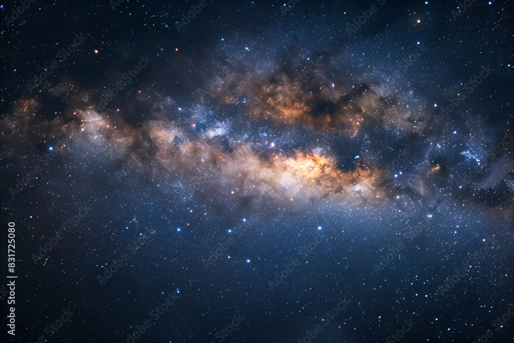 Fototapeta premium beautifully designed illustrations of galaxies, stars and nebulae in the universe