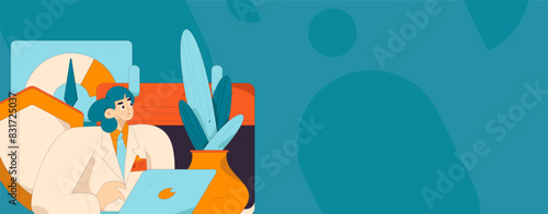 Business network security character flat vector concept operation hand drawn illustration
