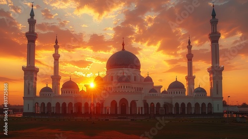 Contemporary islamic celebration banner for ramadan, hari raya, eid al adha, and mawlid photo
