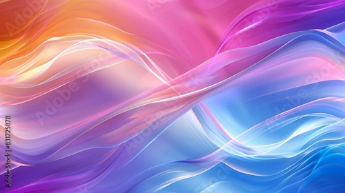 Digital wave of vibrant colors swirling and blending