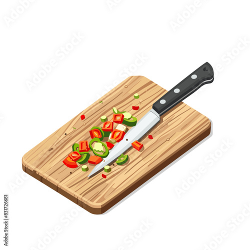 close-up of a variety of colorful vegetables on a wooden cutting board, with a knife beside them