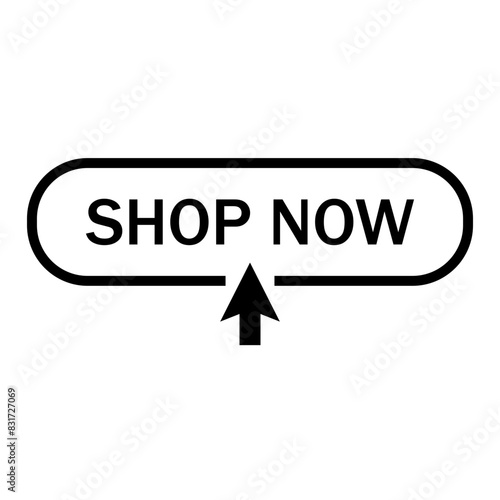 Shop Now Button Icon, Simple Icon Vector Design, best used for presentation, application, web and banner