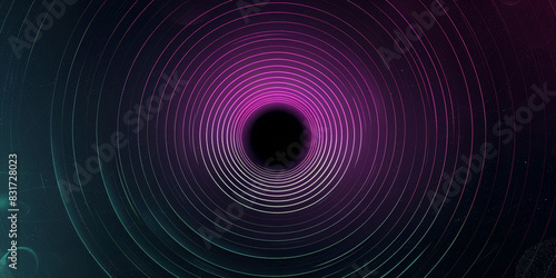 Abstract digital art with neon circular patterns and vibrant colors forming a futuristic and dynamic design on dark background.swirling neon colors and dynamic circular patterns on a dark background  © Nice Seven