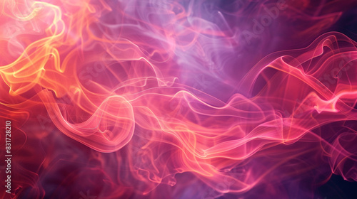 Swirling coral smoke waves create vibrant, eye-catching visuals,