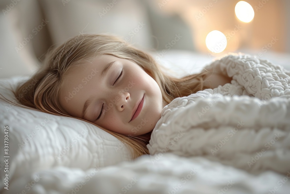 Tranquil Sleep Child Dreaming in a Serene Environment Tranquil Sleep Child Dreaming in a Serene Environment