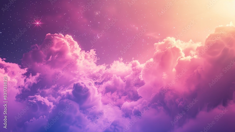 Abstract starlight and pink and purple clouds stardust, blink, background, presentation, star, concept, magazine, powerpoint, website, marketing Abstract starlight and pink and purple clouds stardust, blink, background, presentation, star, concept, magazine, powerpoint, website, marketing