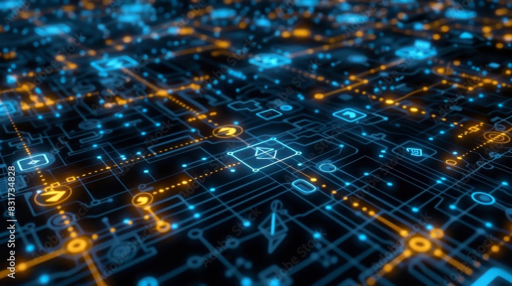 Obraz premium A visualization of the borderless decentralized nature of cryptocurrencies with symbols flowing between nations.