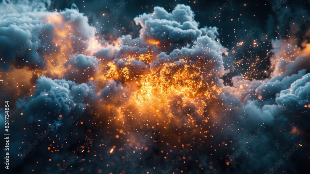 A burst of energy frozen in time, captured by the unparalleled clarity