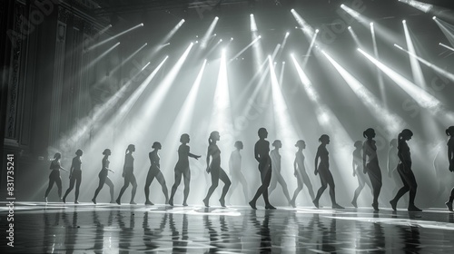 The dance of competition, choreographed by determination and illuminated by the camera brilliance. photo