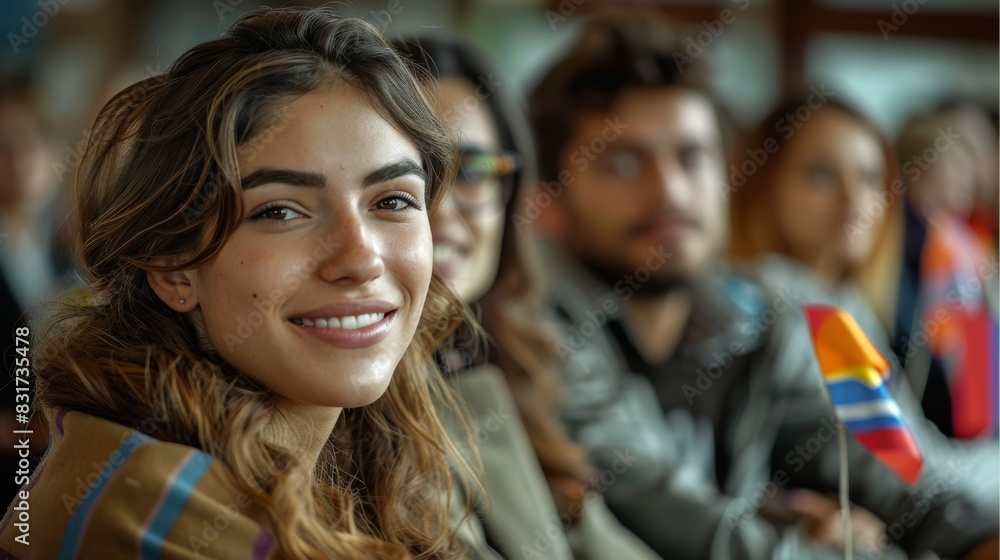 An immersive language and culture training program for global business professionals, with participants engaged in interactive activities and language lessons. Generative AI. An immersive language and culture training program for global business professionals, with participants engaged in interactive activities and language lessons. Generative AI.