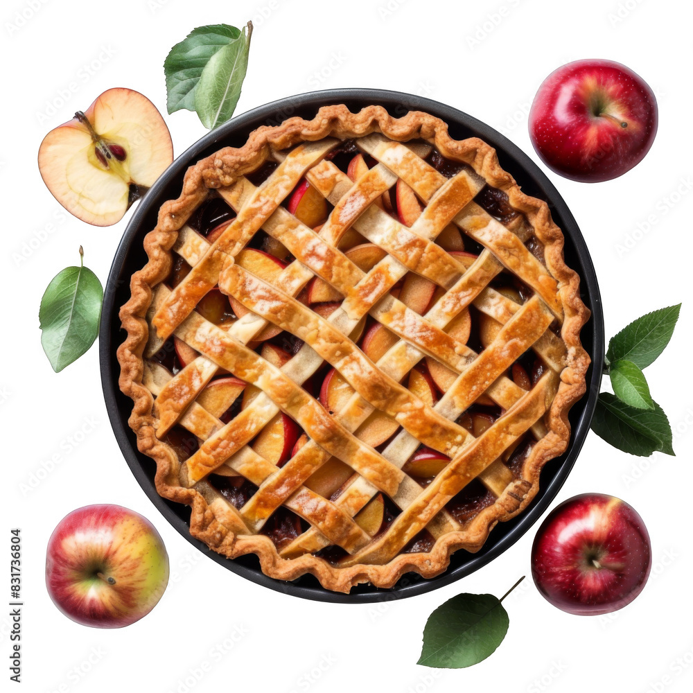 Apple pie isolated on white background Apple pie isolated on white background