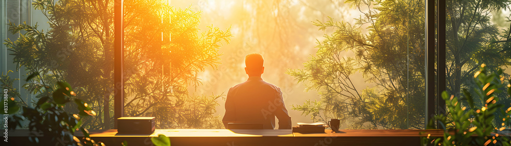 Work Refreshing View Professional working with nature view from office window Importance of ...