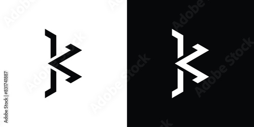 Letter K logo design with creative concept. Premium Vector