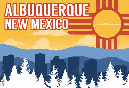 beautiful view in the city of albuquerque new mexico