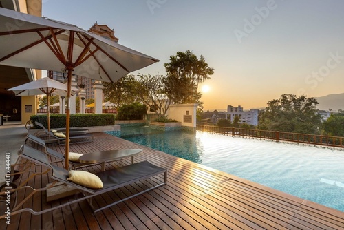 Beautiful tropical swimming pool, Thailand