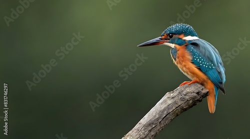 kingfisher on branch photo