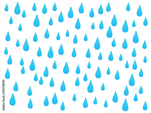 水彩タッチ大雨