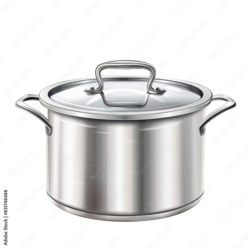 Kitchen Boiling Pot utensils for cooking isolated on white background Kitchen Boiling Pot utensils for cooking isolated on white background