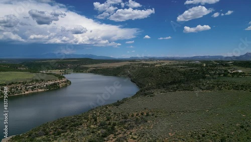 McPhee Reservoir, Town of Dolores, Colorado - view of the river in the country photo