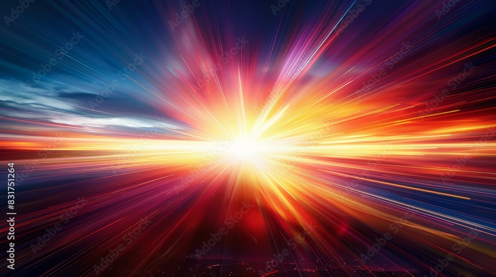 Obraz premium Breathtaking sunset floods the sky with vivid, dramatic hues.