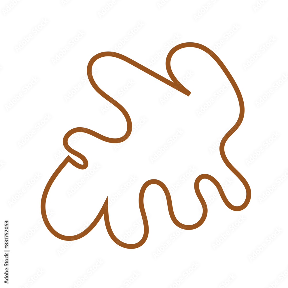 Brown Abstract Shape Outline Vectors Brown Abstract Shape Outline Vectors