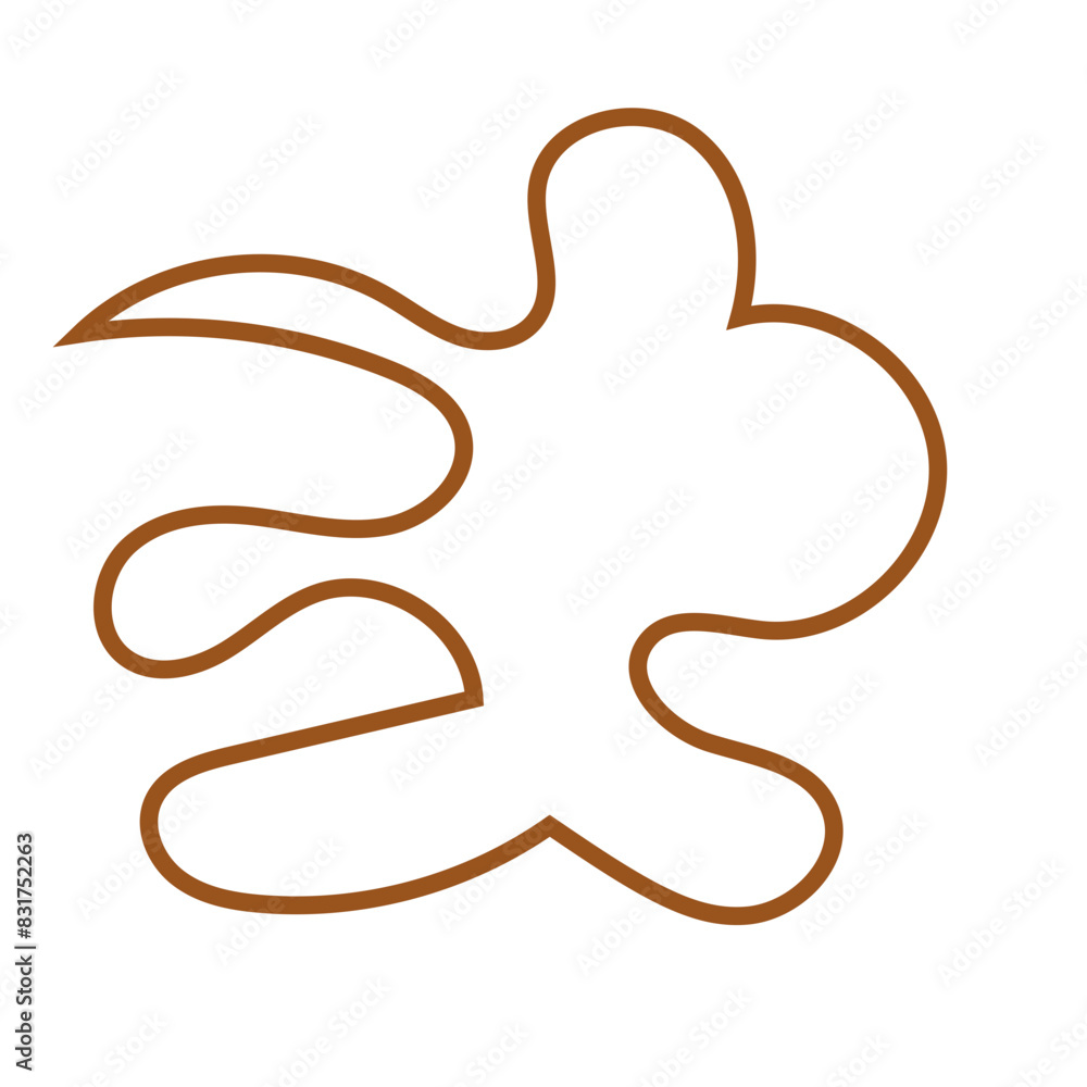 Brown Abstract Shape Outline Vectors Brown Abstract Shape Outline Vectors