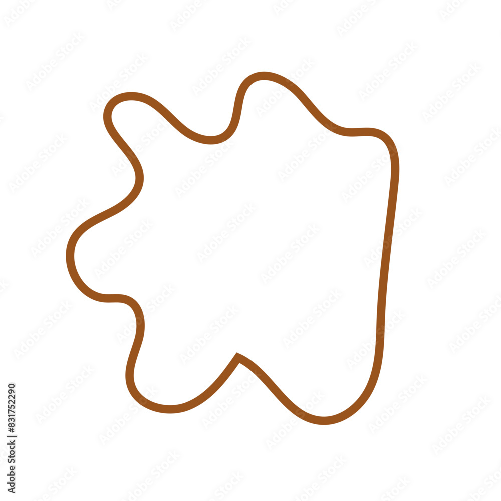 Brown Abstract Shape Outline Vectors 