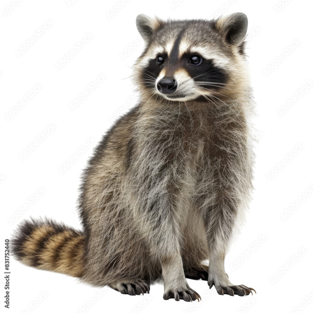 Raccoon isolated on white background Raccoon isolated on white background