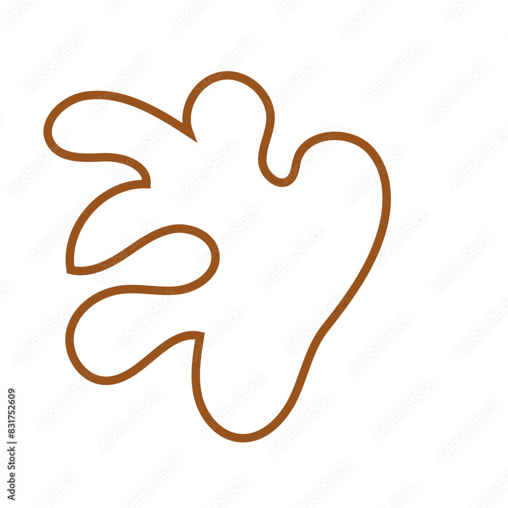Brown Abstract Shape Outline Vectors Brown Abstract Shape Outline Vectors