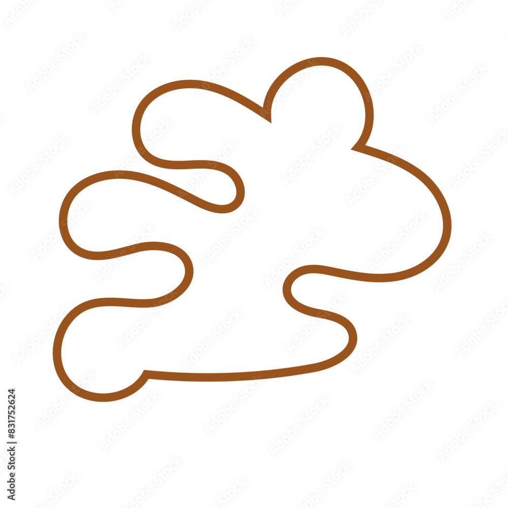 Brown Abstract Shape Outline Vectors Brown Abstract Shape Outline Vectors