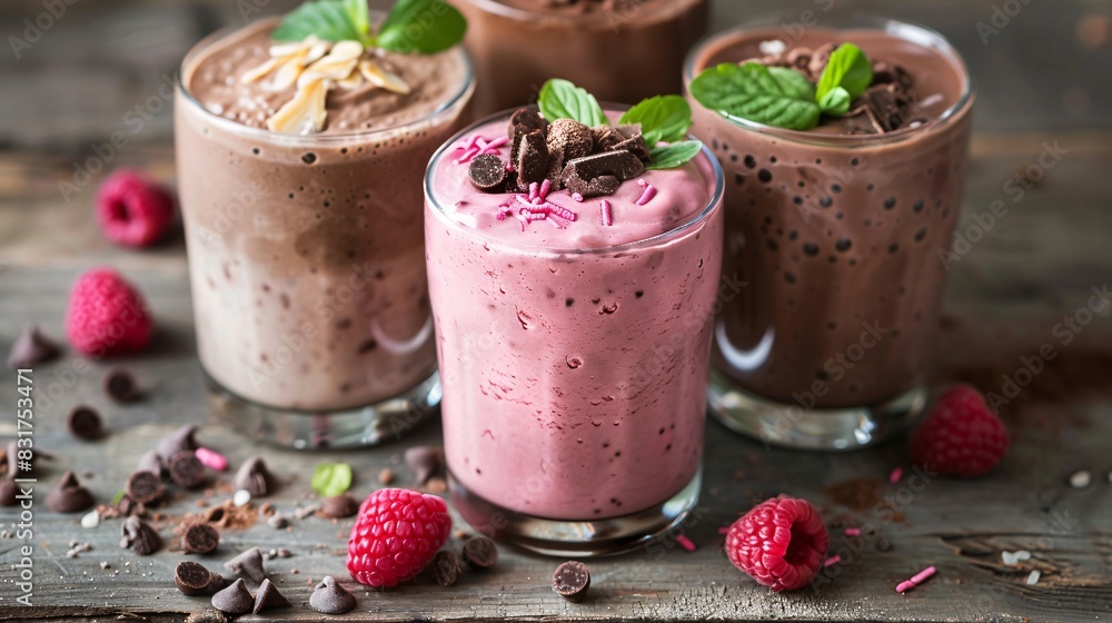 Delicious and Nutritious Protein Shakes for a Healthy Lifestyle: Assorted Flavors, Ideal for Post-Workout Recovery, Muscle Building, and Weight Management - High Protein Smoothies. Delicious and Nutritious Protein Shakes for a Healthy Lifestyle: Assorted Flavors, Ideal for Post-Workout Recovery, Muscle Building, and Weight Management - High Protein Smoothies.