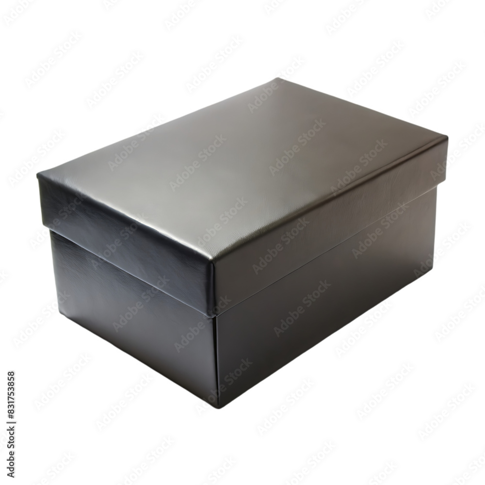 black shoe box on transparent background black shoe box on transparent background