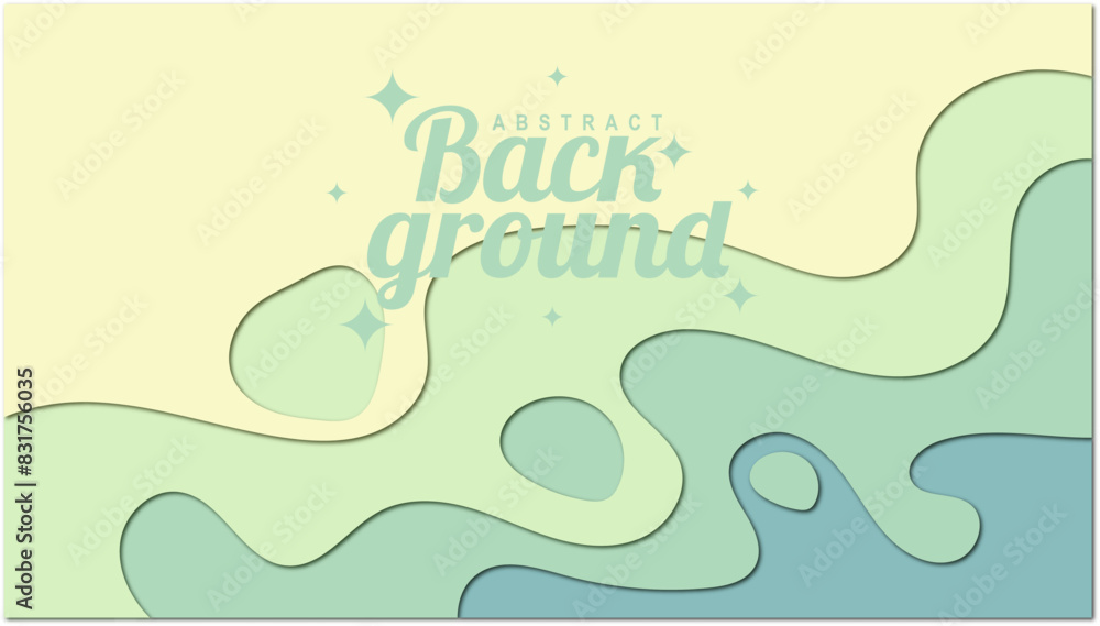 Abstract colorful paper cut shapes wave background Abstract colorful paper cut shapes wave background