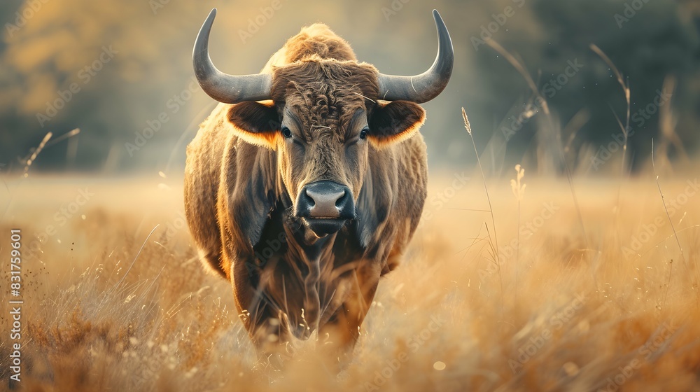 Naklejka premium a cinematic and Dramatic portrait image for bull