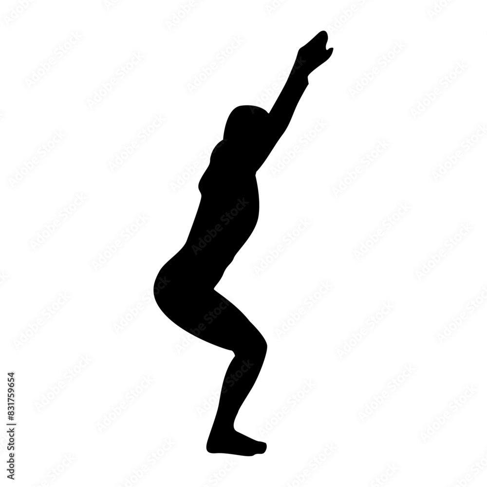 A Slim Beautiful Woman Doing Yoga At home vector silhouette, white background A Slim Beautiful Woman Doing Yoga At home vector silhouette, white background