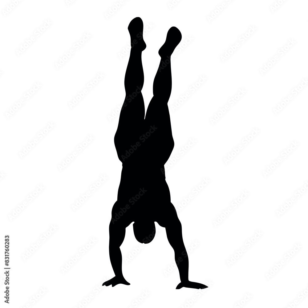 A bodybuilder man doing workout on the ground vector silhouette, white background A bodybuilder man doing workout on the ground vector silhouette, white background
