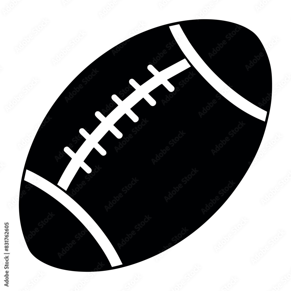 American football ball icon vector silhouette American football ball icon vector silhouette