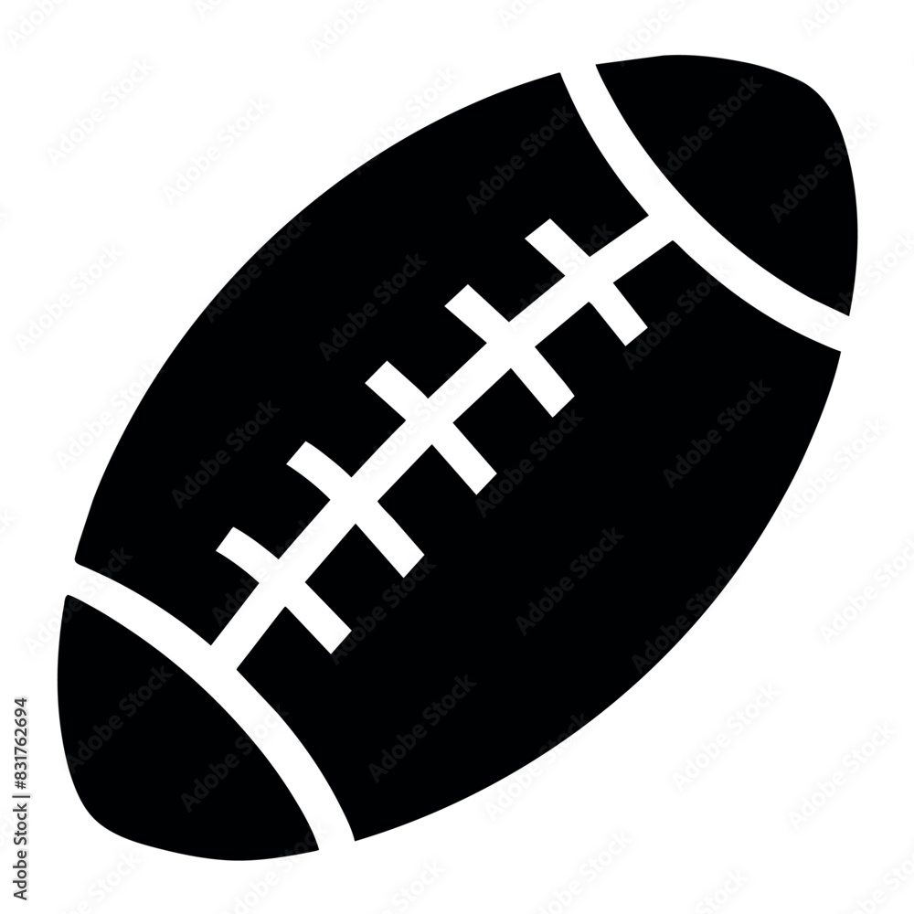 American football ball icon vector silhouette American football ball icon vector silhouette
