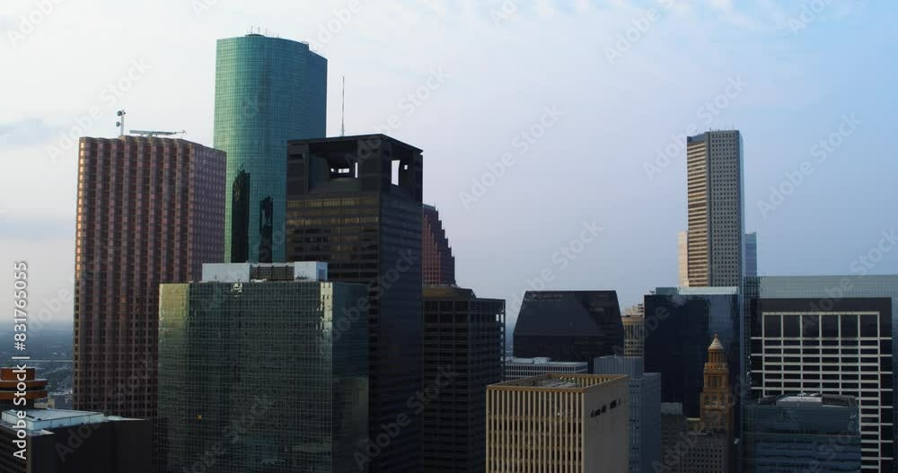 Drone view of buildings in the downtown Houston, Texas area Drone view of buildings in the downtown Houston, Texas area